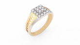 18K Gold & Diamond Ring For Men KRC60127